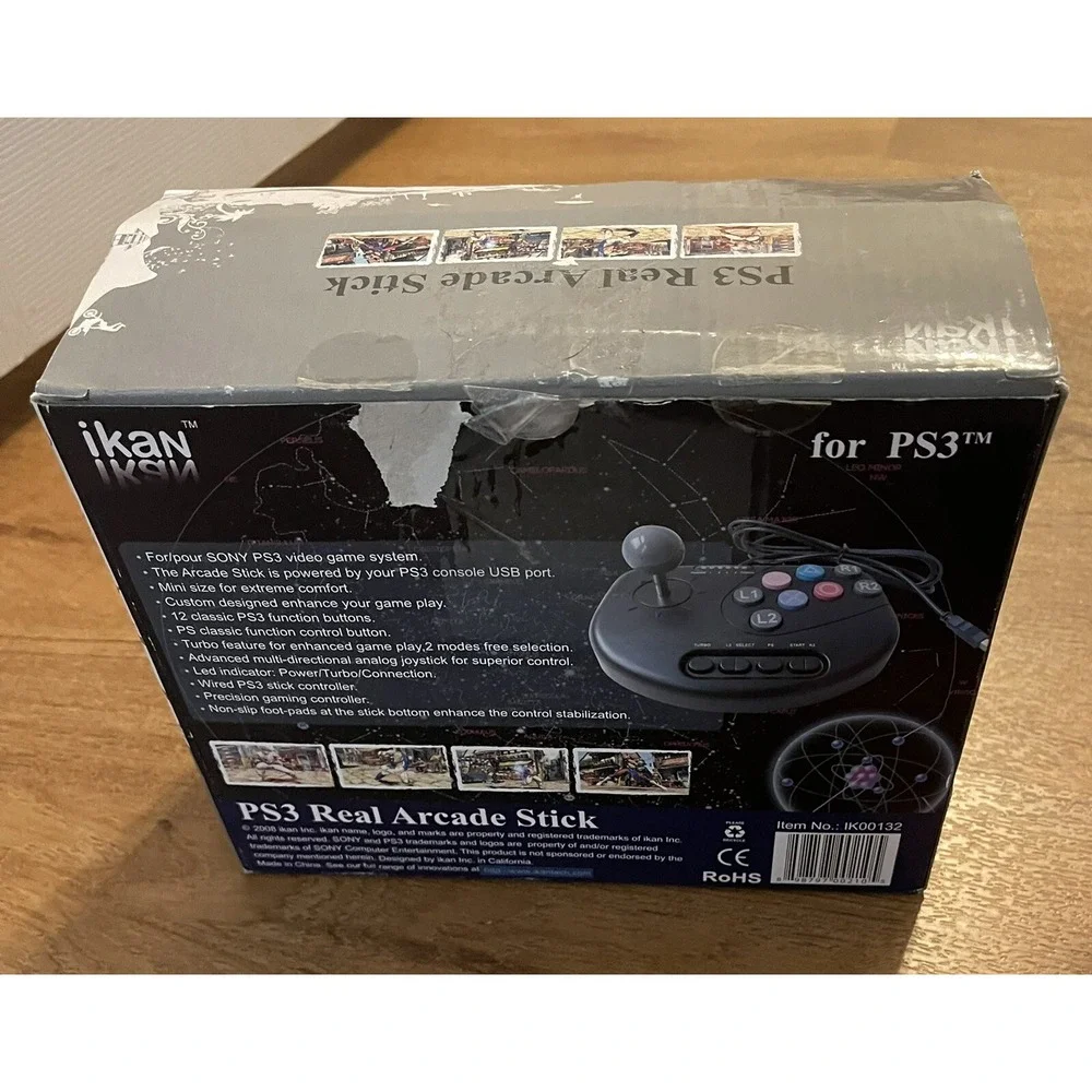 iKAN  Real Arcade Stick for Sony PS 3 Video Game System - New Open Box